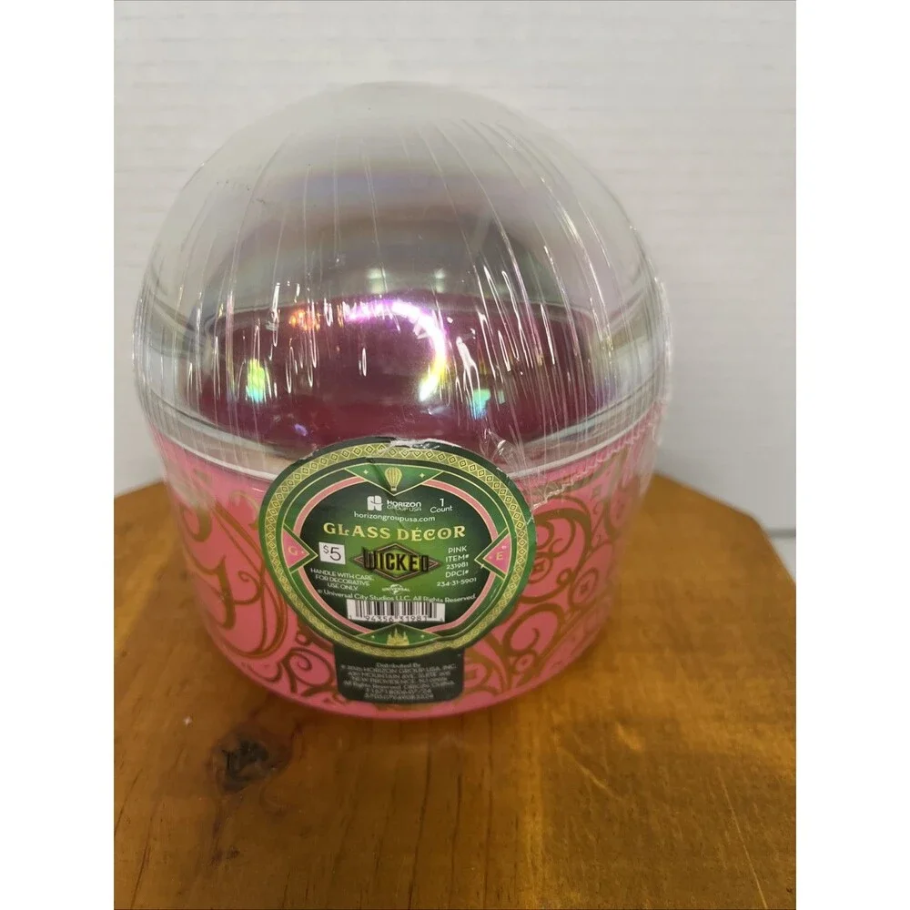 Target Bullseye Playground Wicked Glinda Pink Trinket Dish Glass Dome‎ Top